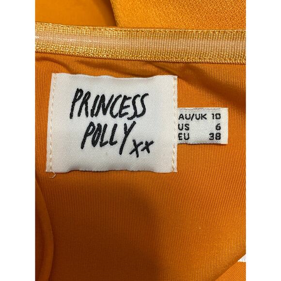 Princess Polly Women's Orange Strapless Bustier Corset Crop Tank Tube Top Sz 61 - Picture 4 of 5